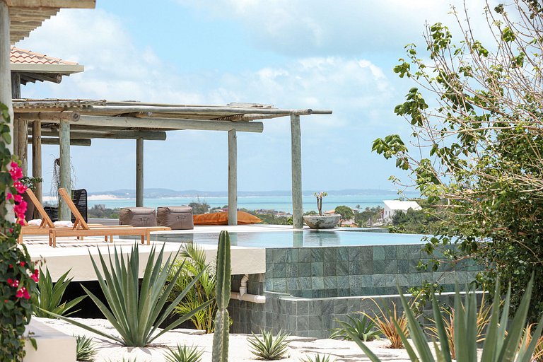 Pip014 - Casa luxuosa com vista panorâmica em Pipa