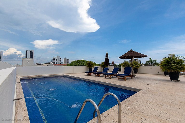 Car066 - Apartamento de 1 cuarto en San Diego, Cartagena