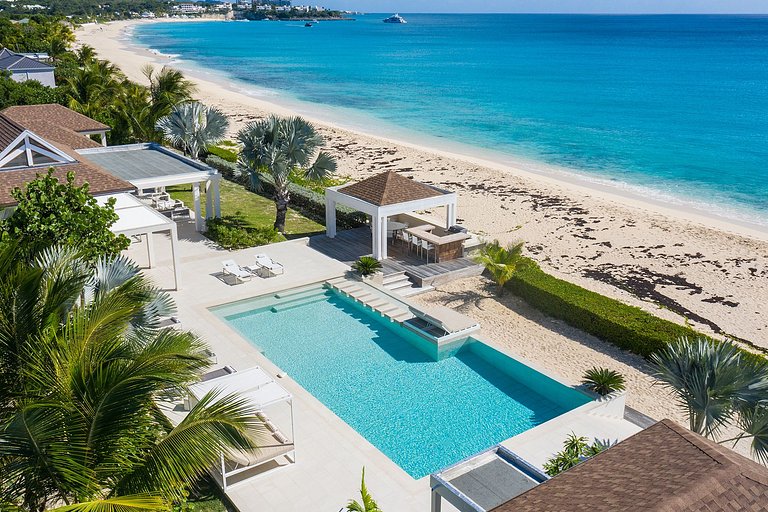 Sxm002 – Villa moderna à beira-mar em Baie Longue Beach