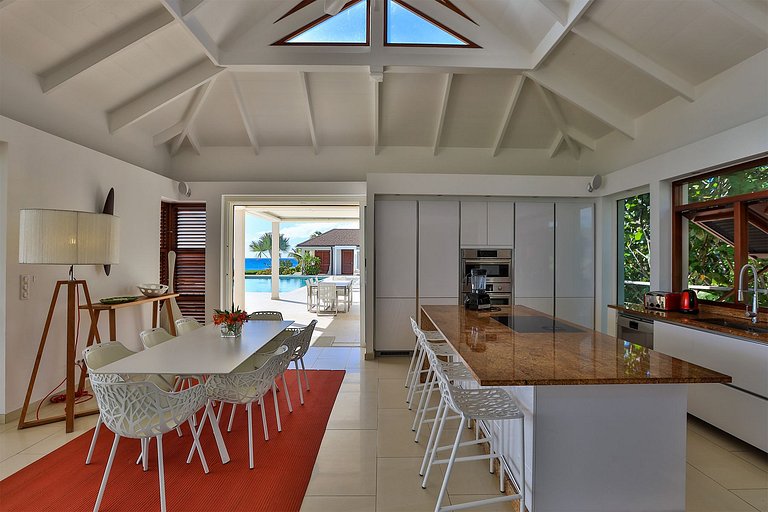 Sxm002 – Villa moderna à beira-mar em Baie Longue Beach