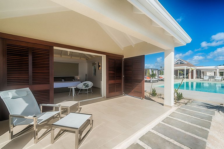 Sxm002 – Villa moderna à beira-mar em Baie Longue Beach