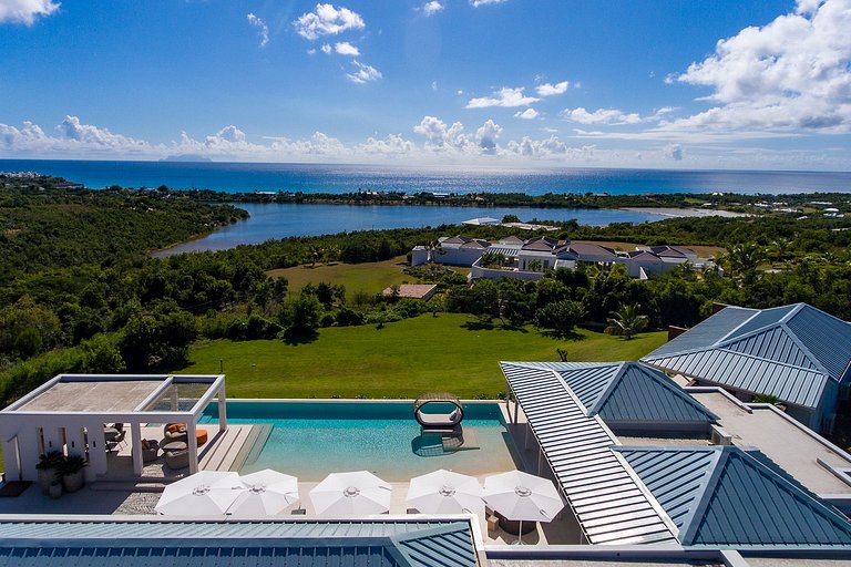 Sxm007 – Stylish sea-view villa with pool in Terres Basses