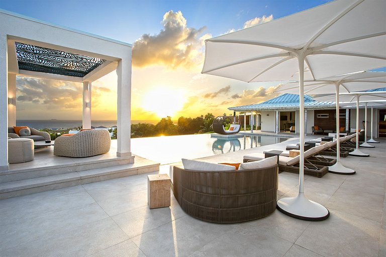 Sxm007 – Villa com vista para o mar em Terres Basses