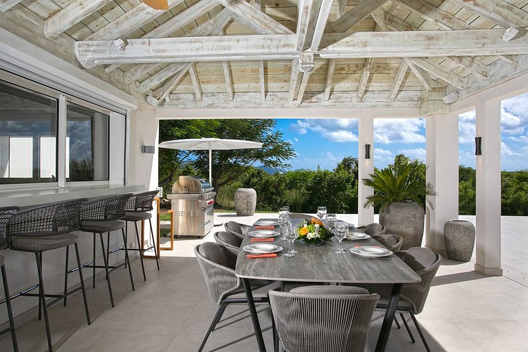 Sxm007 – Villa com vista para o mar em Terres Basses
