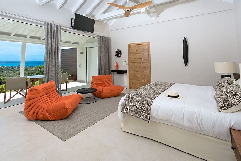 Sxm007 – Stylish sea-view villa with pool in Terres Basses