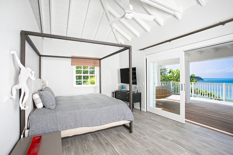 Sxm008 – Villa avec vue mer et jardin à Baie Rouge Beach
