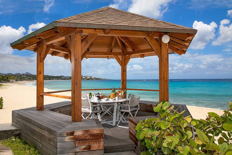 Sxm011 – Acogedora villa frente al mar en Baie Longue Beach