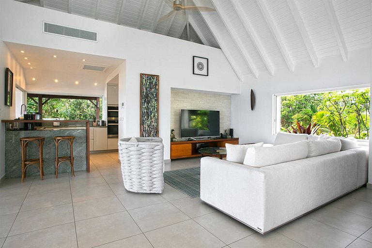 Sxm011 – Aconchegante villa à beira-mar na praia Baie Longue
