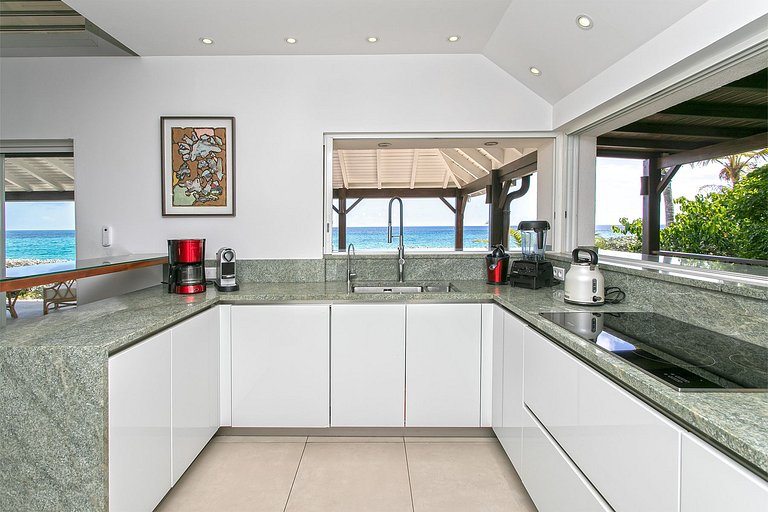 Sxm011 – Acogedora villa frente al mar en Baie Longue Beach
