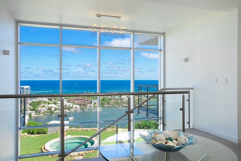 Sxm014 – Panoramic-view villa with pool in Oyster Pond