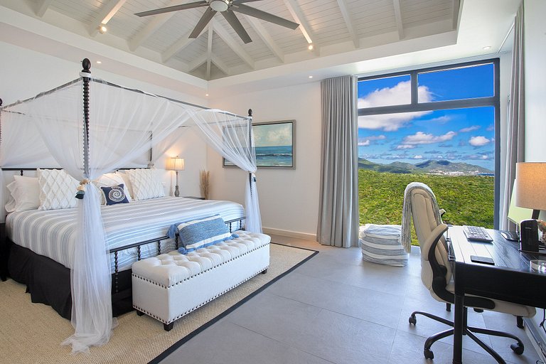 Sxm014 – Villa com vista panorâmica e piscina em Oyster Pond