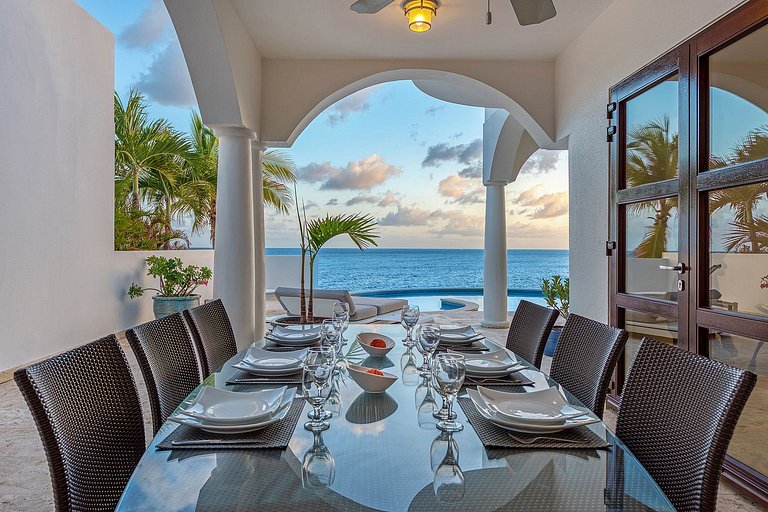 Sxm055 – Villa à beira-mar com piscina em Cupecoy