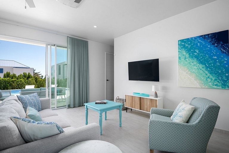 Tci015 – Villa avec vue mer et piscine à Long Bay