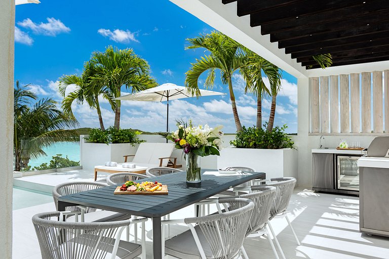 Tci017 – Villa encantadora à beira-mar em Chalk Sound