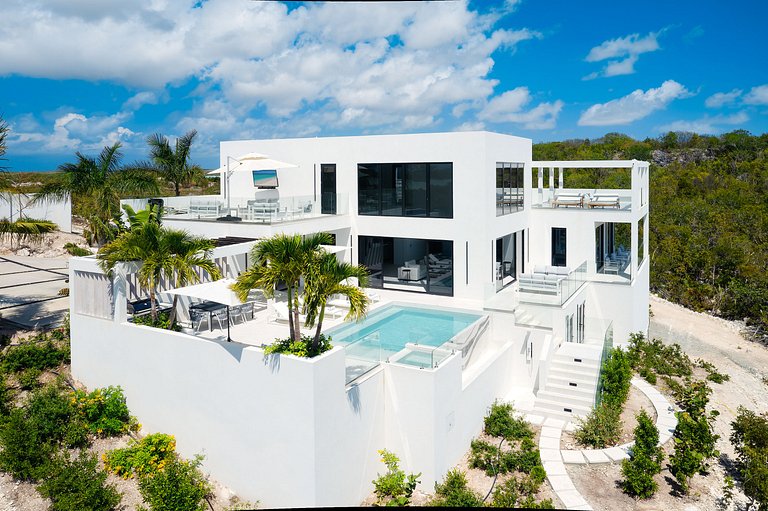 Tci017 – Villa charmante en bord de mer à Chalk Sound