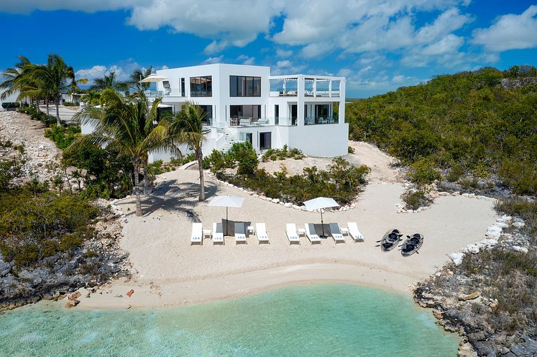 Tci017 – Villa charmante en bord de mer à Chalk Sound