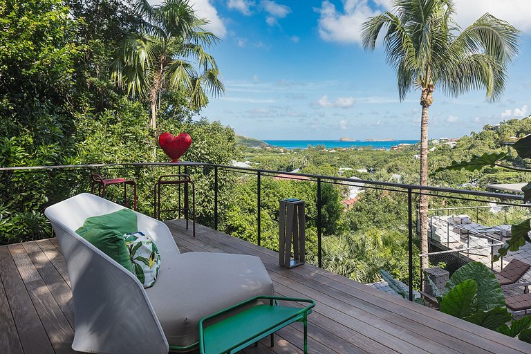 Stb004 – Villa contemporaine avec vue sur la mer à St. Jean