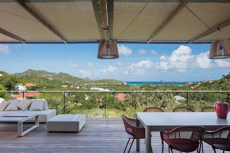 Stb004 – Villa contemporánea con vistas al mar en St. Jean
