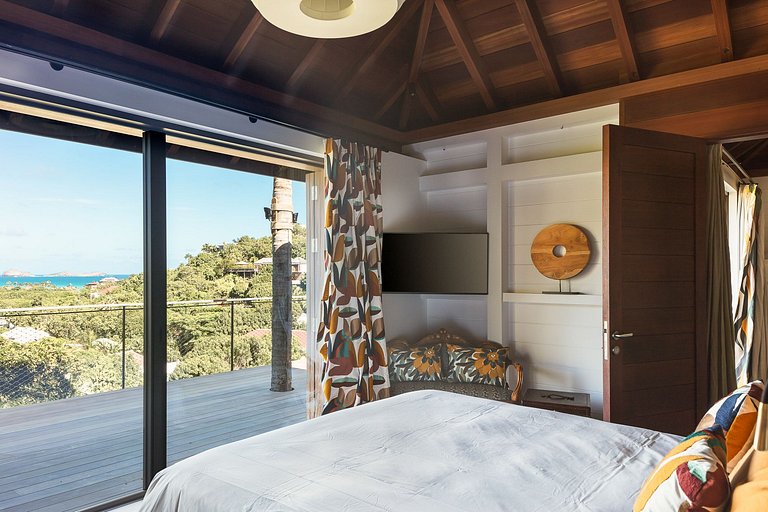 Stb004 – Villa contemporánea con vistas al mar en St. Jean