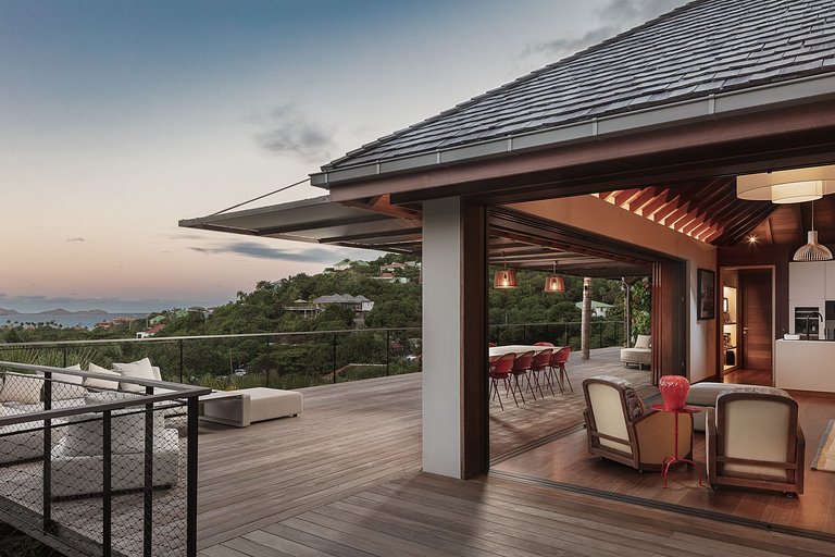 Stb004 – Villa contemporánea con vistas al mar en St. Jean