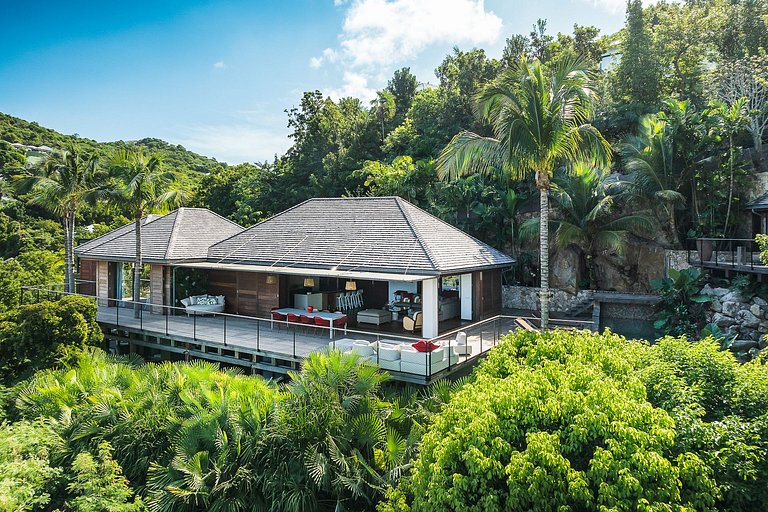 Stb004 – Villa contemporánea con vistas al mar en St. Jean