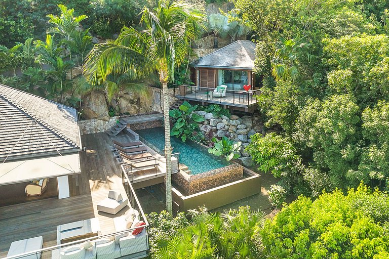 Stb004 – Villa contemporánea con vistas al mar en St. Jean