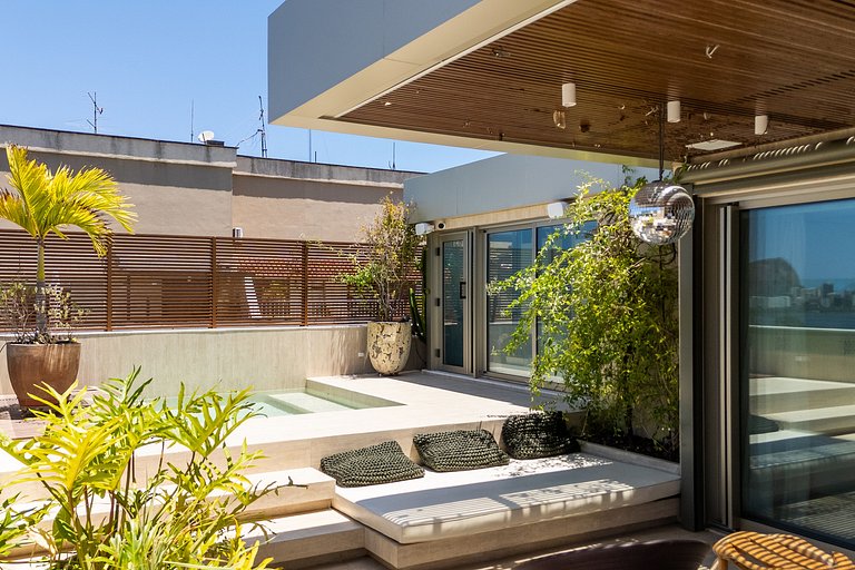 Rio079 - Penthouse vue Christ et piscine, Gávea