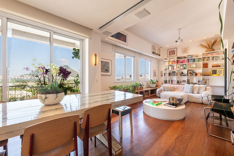 Rio079 - Penthouse vue Christ et piscine, Gávea