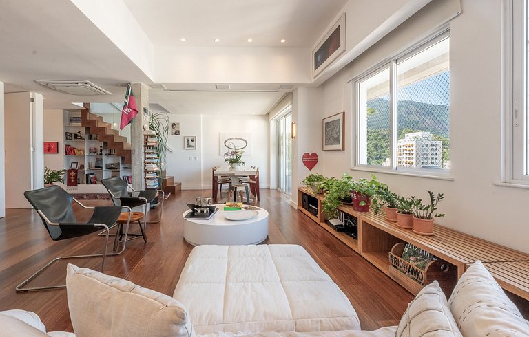 Rio079 - Penthouse vue Christ et piscine, Gávea