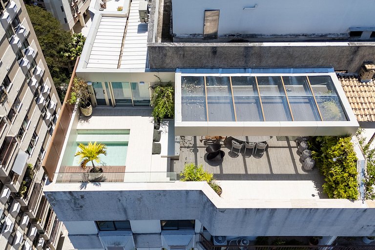 Rio079 - Penthouse vue Christ et piscine, Gávea