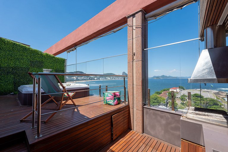 Rio037 - Penthouse de 3 cuartos en Arpoador