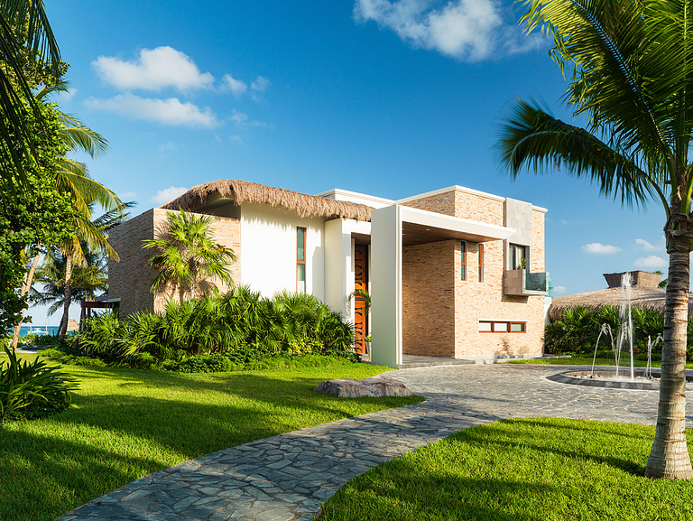 Pmo005 - Villa à beira-mar com piscina em Puerto Morelos