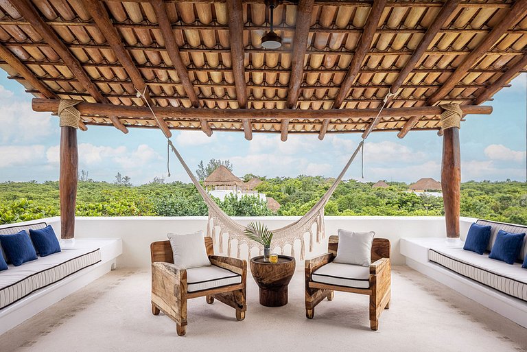 Xpu002 - Villa privada à beira-mar com terraços em Xpu-Ha