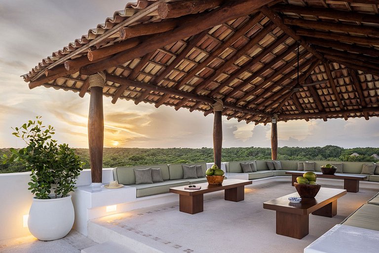 Xpu002 - Villa privada à beira-mar com terraços em Xpu-Ha