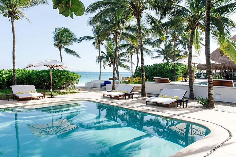 Xpu002 - Villa privée en bord de mer avec terrasses à Xpu-Ha