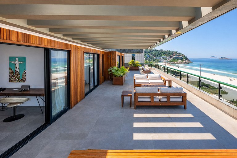 Rio021 - Penthouse de luxe front de mer à la plage de Pepe