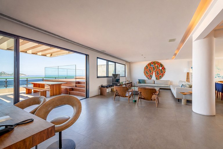 Rio021 - Penthouse de luxe front de mer à la plage de Pepe