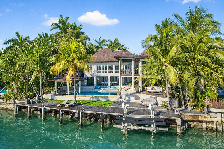 Mia010 - Villa de bienestar junto al agua en Miami