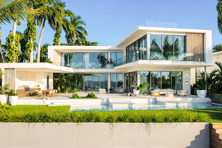 Mia004 - Maison contemporaine en bord de mer à Miami