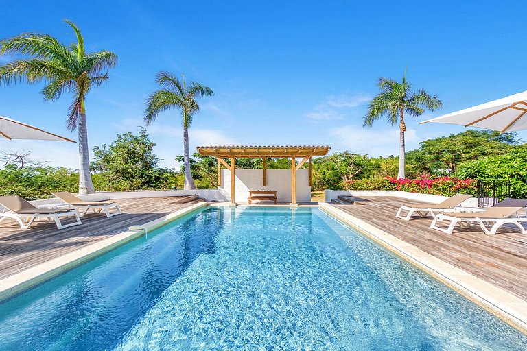 Sxm017 – Villa com vista para o mar com piscina em Terres Ba