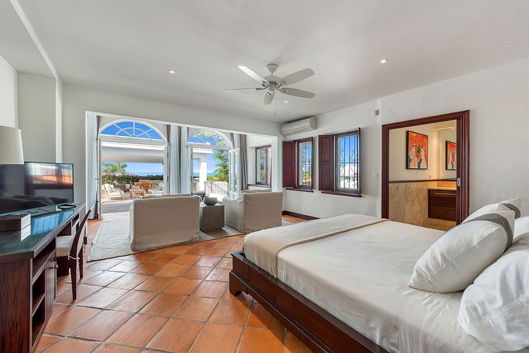 Sxm017 – Villa com vista para o mar com piscina em Terres Ba