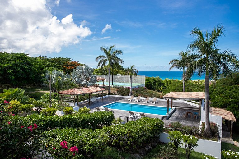 Sxm017 – Villa avec vue sur la mer avec piscine à Terres Bas