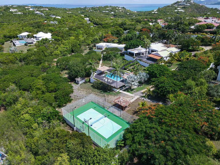 Sxm017 – Villa com vista para o mar com piscina em Terres Ba
