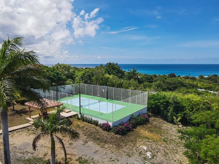 Sxm017 – Villa avec vue sur la mer avec piscine à Terres Bas