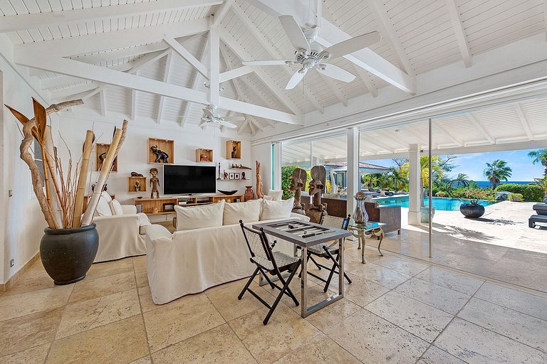 Sxm019 – Villa doble con jardines privados en Terres Basses