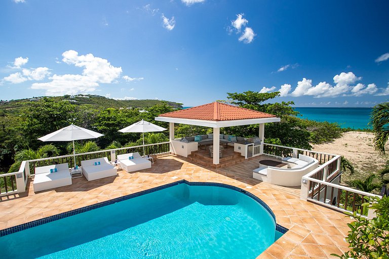 Sxm020 – Villa à beira-mar com cottage em Baie Rouge