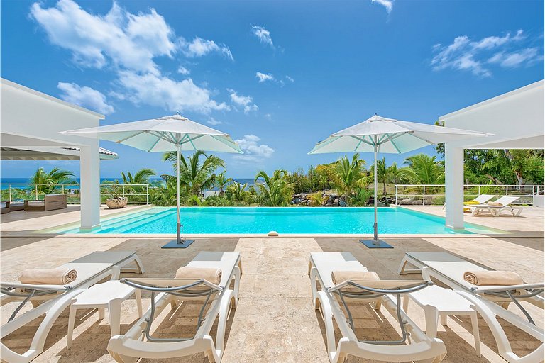 Sxm021 – Villa moderna con vistas al mar en Terres Basses