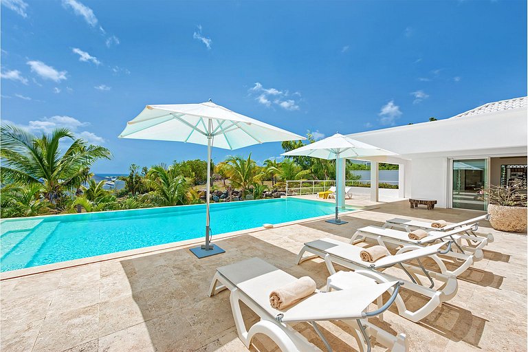 Sxm021 – Villa moderna com vista para o mar em Terres Basses