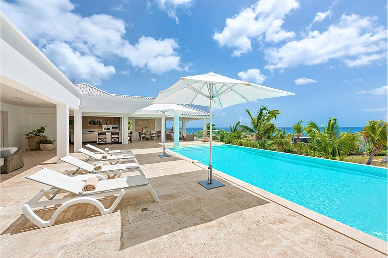 Sxm021 – Villa moderna con vistas al mar en Terres Basses