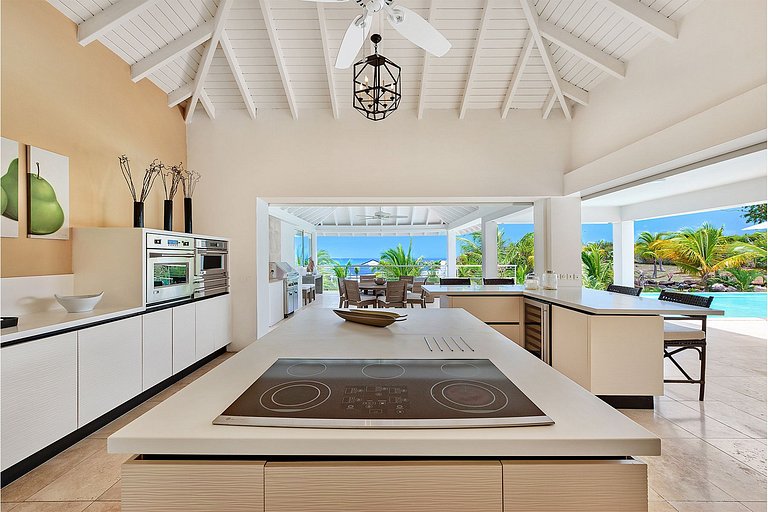 Sxm021 – Villa moderna com vista para o mar em Terres Basses